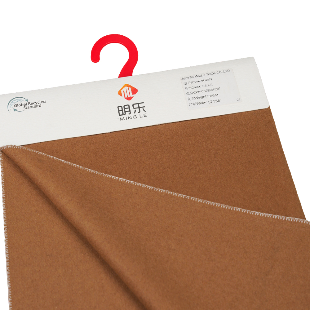 50 % Ull, 50 % Annan Fiber, 730G/M, Camel, Twill Melton Tyg, ML-0412879