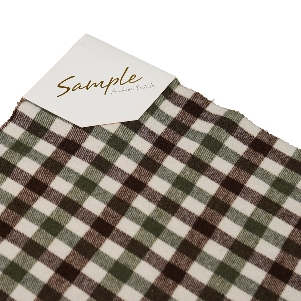 100 % annat, 410G/M grönt, brunt och vitt, tweedgarn, ML-701234