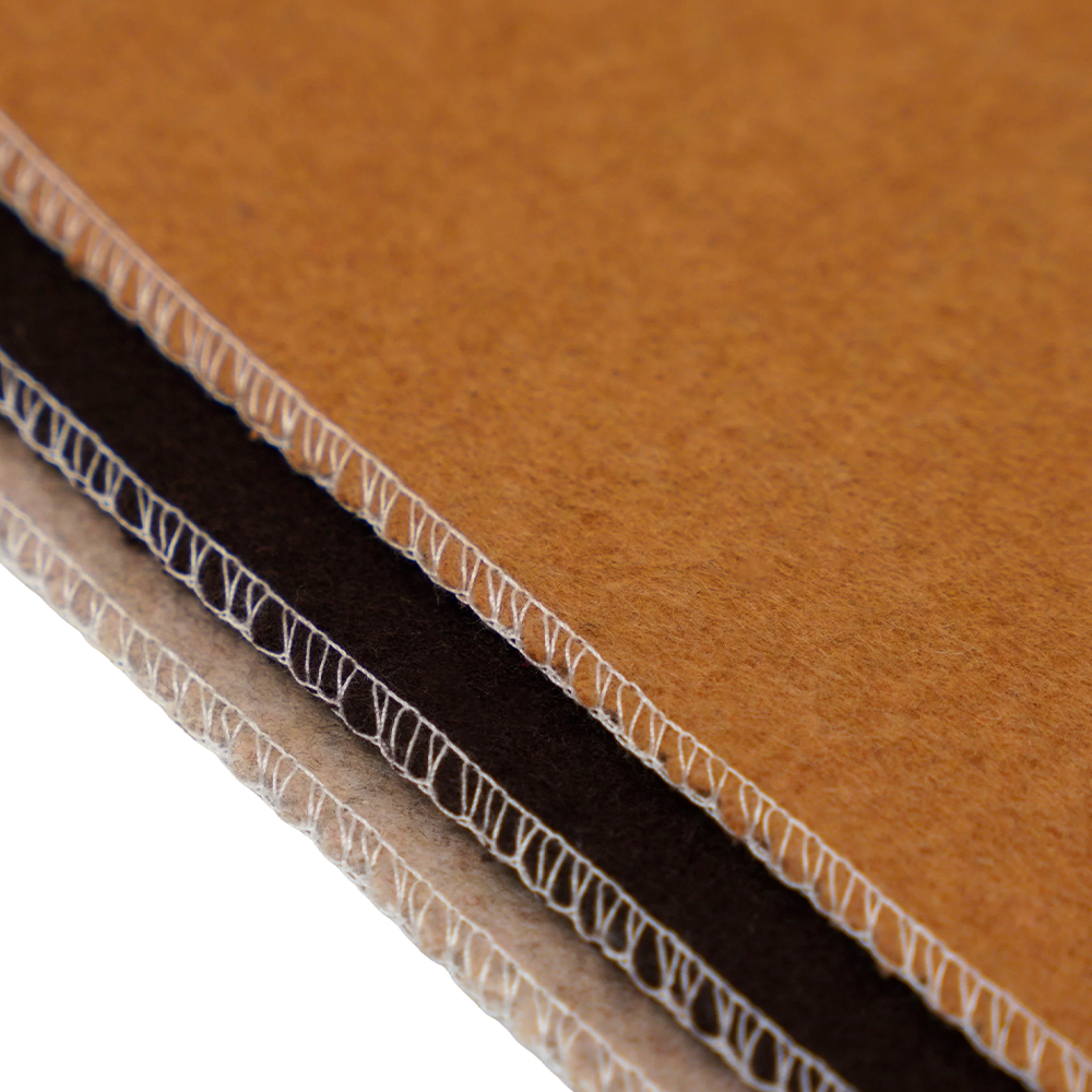 20 % ull, 70 % polyester, 10 % annan fiber, 870G/M, kamel, dubbelsidigt ulltyg, ML-110037-9