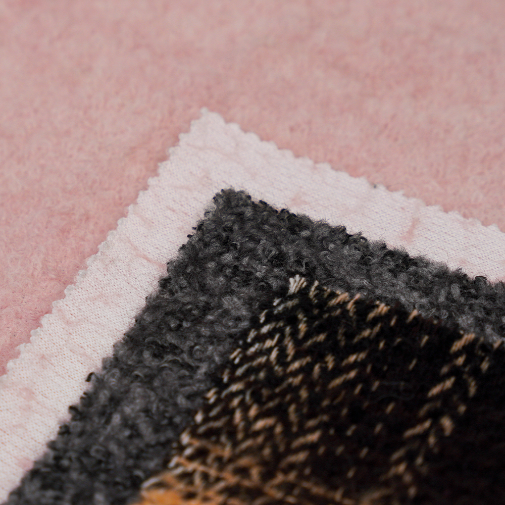 40% Ull, 60% Polyester, 540G/M, Svart och Vit, Circle Tweed Tyg, ML-8021071